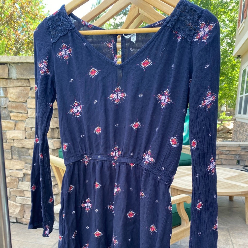Navy printed women’s romper
